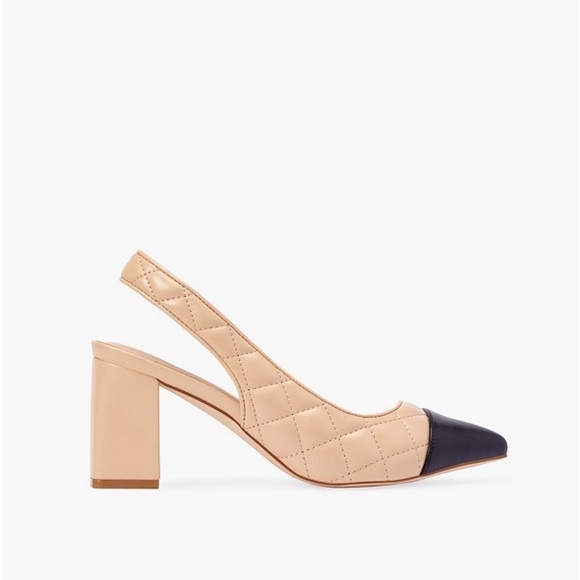 JustFab Edith Quilted Sling-Back Pumps - Size 11 - Picture 4 of 11